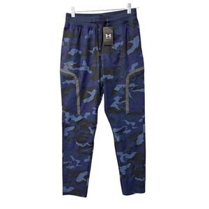 Under Armour Elite Fitted Sportstyle Camo Pants Blue Size M Men NWT $100